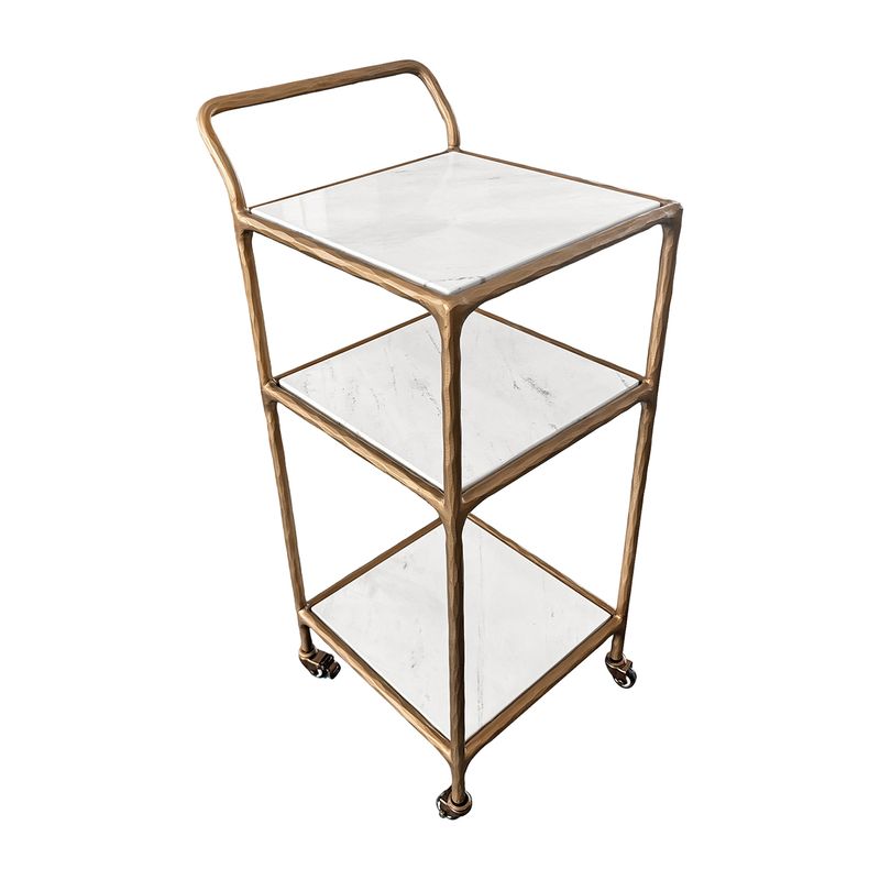 Heston Marble Square Bar Cart