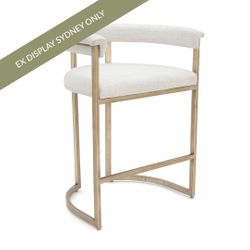 Dino Kitchen Stool - Natural Linen - OUTLET NSW