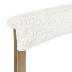 Dino Kitchen Stool with Upholstered Arms - Natural Linen