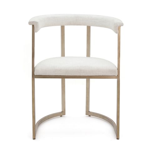 Dino Dining Chair with Upholstered Arms - Natural Linen