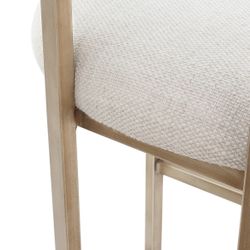 Dino Dining Chair with Upholstered Arms - Natural Linen