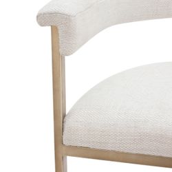 Dino Dining Chair with Upholstered Arms - Natural Linen