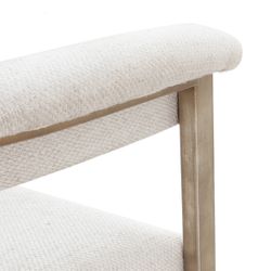 Dino Dining Chair with Upholstered Arms - Natural Linen