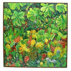 Tropical Gardens On Canvas Painting - OUTLET NSW