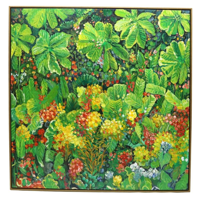 Tropical Gardens On Canvas Painting - OUTLET NSW
