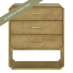 Anderson 3 Drawer Chest - Antique Gold - OUTLET NSW