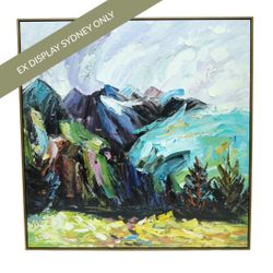 Abstract Mountains Oil On Canvas Painting - OUTLET NSW
