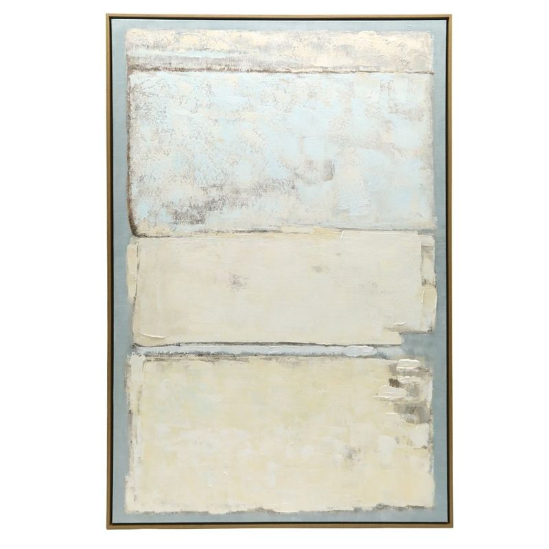 Blue Lines Oil On Canvas Painting - OUTLET NSW
