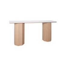 Barlow Marble Console Table - Oak - OUTLET NSW