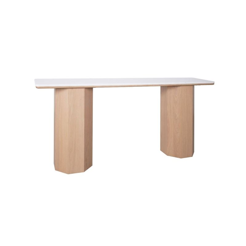 Barlow Marble Console Table - Oak - OUTLET NSW