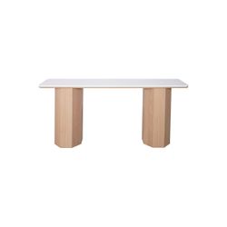 Barlow Marble Console Table - Oak - OUTLET NSW