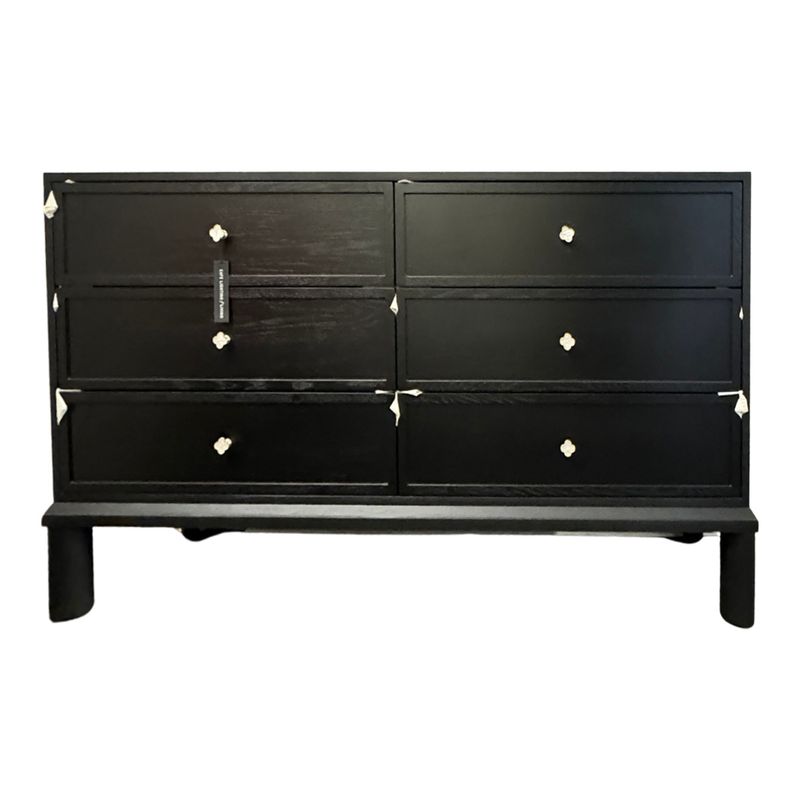 Jill 6 Drawer Chest - Black - OUTLET NSW