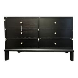 Jill 6 Drawer Chest - Black - OUTLET NSW