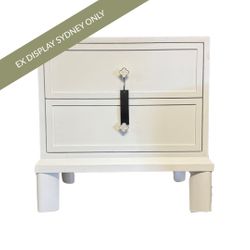 Jill Bedside Table - Small White - OUTLET NSW