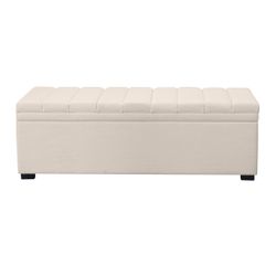 Soho Storage Bench Ottoman - Ivory