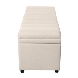 Soho Storage Bench Ottoman - Ivory