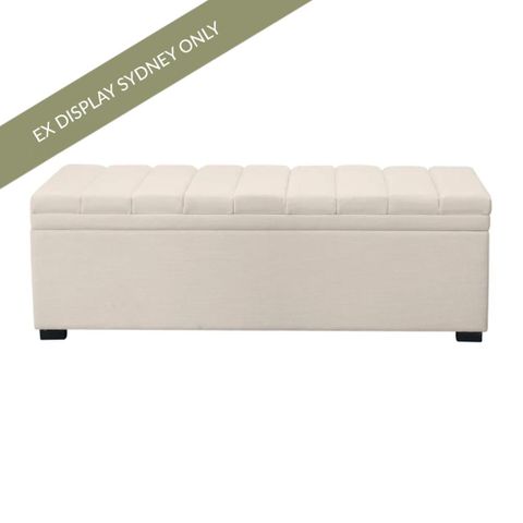 Soho Storage Bench Ottoman - Ivory - OUTLET NSW