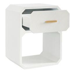 Anderson Bedside Table - Small White