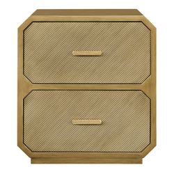 Anderson 2 Drawer Bedside Table - Antique Gold