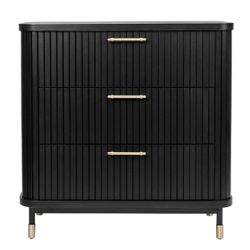 Sophia 3 Drawer Chest - Black