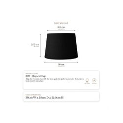 Langley Table Tapered Shade - Black