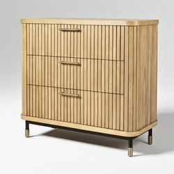 Sophia Oak 3 Drawer Chest - Natural