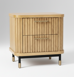 Sophia Oak Bedside Table - Natural