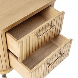 Sophia Oak Bedside Table - Natural