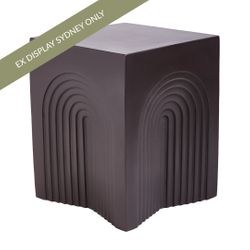 Arc Concrete Stool - Charcoal - OUTLET NSW