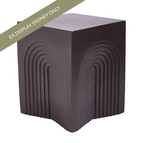 Arc Concrete Stool - Charcoal - OUTLET NSW