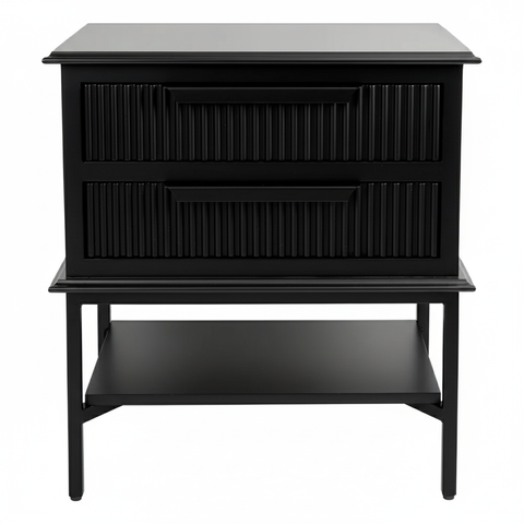 Aimee Bedside Table - Small All Black