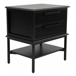 Aimee Bedside Table - Small All Black