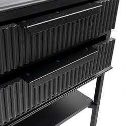 Aimee Bedside Table - Small All Black