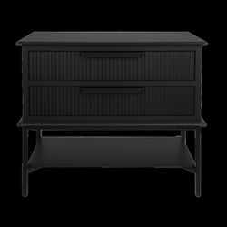 Aimee Bedside Table - Large All Black