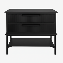 Aimee Bedside Table - Large All Black