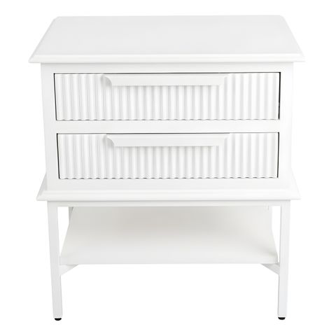 Aimee Bedside Table - Small All White
