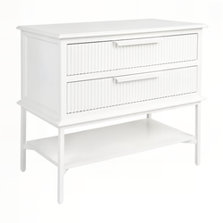 Aimee Bedside Table - Large All White