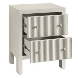 Ariana Bedside Table - Small Grey