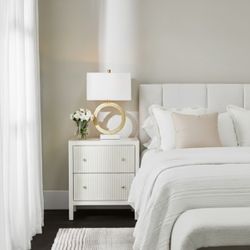 Ariana Bedside Table - Large Grey