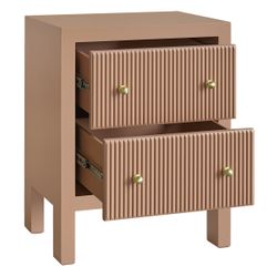 Ariana Bedside Table - Small Mocha Mousse