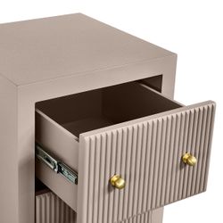 Ariana Bedside Table - Petite Taupe
