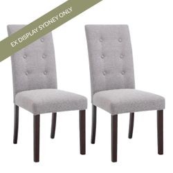 Henry Dining Chair Set of 2 - Stone - OUTLET NSW