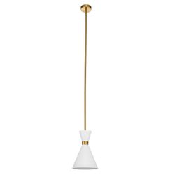 Oslo Pendant - White w Brass