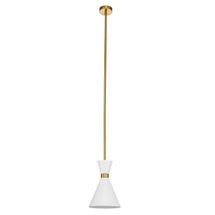 Oslo Pendant - White w Brass