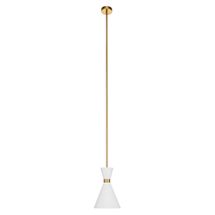 Oslo Pendant - White w Brass