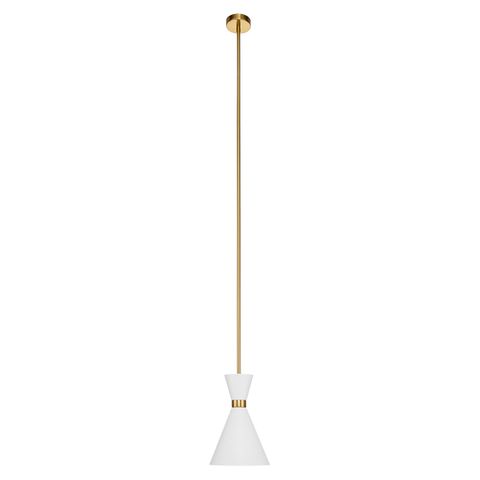 Oslo Pendant - White w Brass