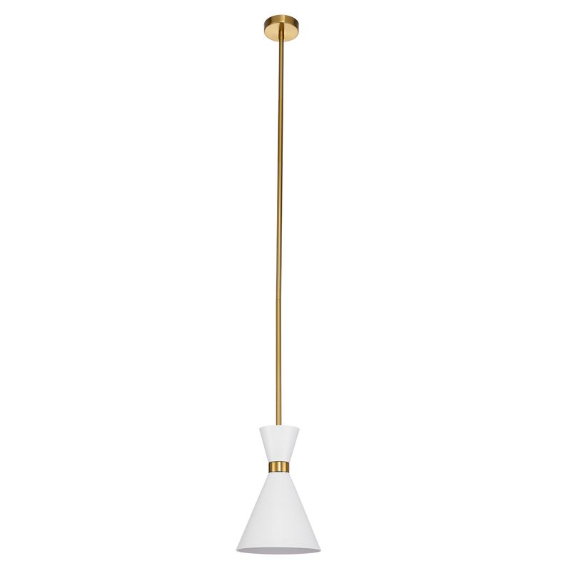 Oslo Pendant - White w Brass