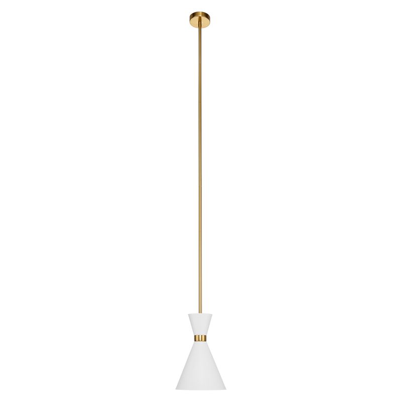 Oslo Pendant - White w Brass
