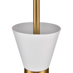Oslo Pendant - White w Brass