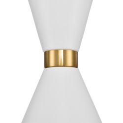 Oslo Pendant - White w Brass